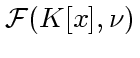 $\mathcal E (K[x],\nu )$