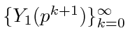 $\{Y_1(p^{k+1})\}_{k=0}^\infty $